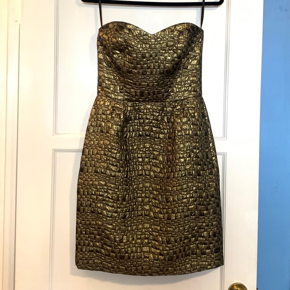 Donna Karan Golden Cocktail Dress - Picture 1 of 14